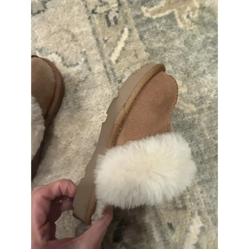 UGG Girl's Cozy II Slippers Chestnut Sz 10c